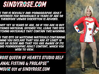 Sindy Rose Queen fo Hearts studio self anal fisting and prolapse