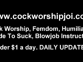 You can work on your hard-on sucking skills with me JOI
