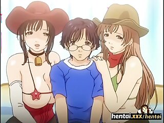 Nerd gets dick between huge-chested  tits - Boobalicious - Hentai.xxx
